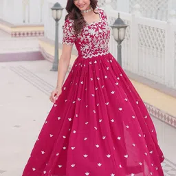 GLOSIA DESIGN Women Floral Printed Daily Anarkali Kurta image 5