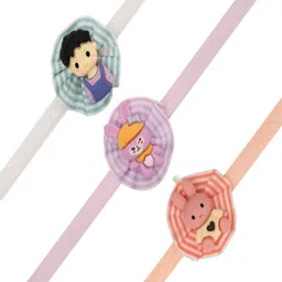 I Jewels Set Of 3 Brother Thread Rakhi image 4