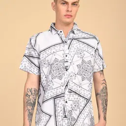 TIGER SNAKE Ethnic Motifs Printed Spread Collar Regular Fit Shirt image 4