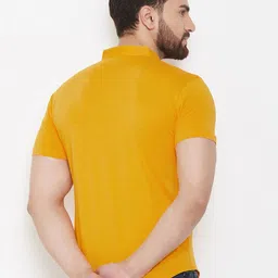 GESPO Men Comfort Mandarin Collar Solid Cotton Casual Shirt image 3