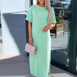 HERE&NOW Women Round Neck Shift Dress-picture-11