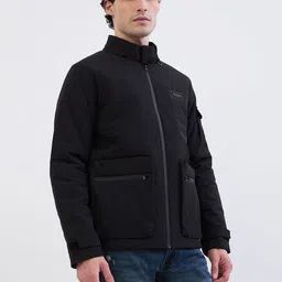 SPYKAR Men Black Polyester Jackets image 5