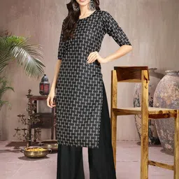 Ethnic basket Women Multicoloured Poly Crepe Kurta Sets-picture-37