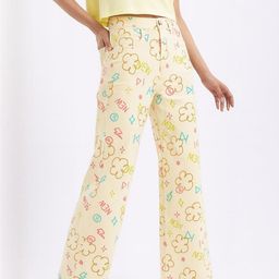 Kook N Keech Women Wide Leg Mid-Rise Printed Jeans-picture-30
