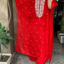 Sdc Collections Ethnic Motifs Embellished Sequinned Pure Chiffon Sequinned Kaftan Kurti-image-4