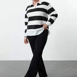 Trendyol Women Striped Sweatshirt-image-58