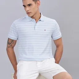 Tommy Hilfiger Men Striped Polo Collar Cotton T-shirt image 5