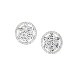 Sparkles Lab Grown Diamond 1.78 Carat Round Halo Cluster Stud Earrings for Women-picture-27