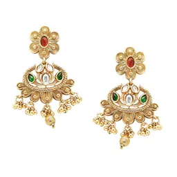 KARATCART Gold-Plated Kundan-Studded Jewellery Set image 2