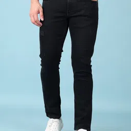 V-Mart Men Cotton Regular Fit Low Distress Stretchable Jeans-picture-24