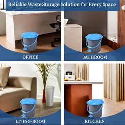 Kuber Industries Blue & Grey Pedal Dustbin7L image 4