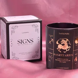 Lush and Melts Black Sagittarius Zodiac Scentned Candle-image-13