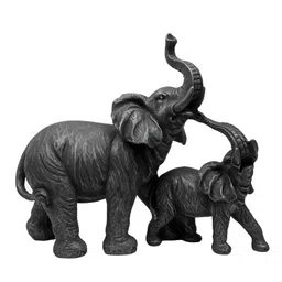 Ashnam Black Mom And Adorable Baby Elephant Figurine Showpiece-image-36