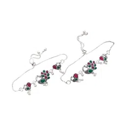 Lovemi Movements Women Stainless Steel Silver-Plated Anklet-image-73