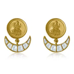 Unniyarcha Gold Plated 92.5 Silver Studs Earrings image 2