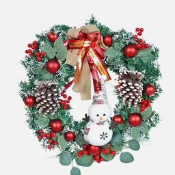 Little Surprise Box LLP Bow Snowman With Heavy Fillers Artificial Christmas wreath-picture-3