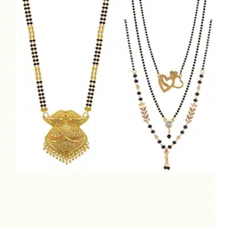 Bhanu diam Gold-Plated Brass Mangalsutra-picture-40