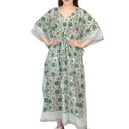Fabric Venue Floral Print Kimono Sleeve Kaftan Maxi Dress-picture-27