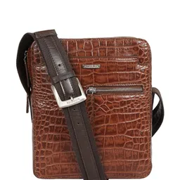 Hidesign Men Textured Leather Messenger Bag-picture-17