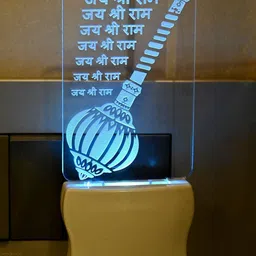 1ST TIME Red & White Printed Acrylic Rectangle Shaped Wall Lamp image 3