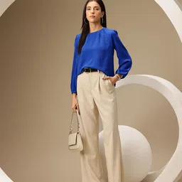 Chemistry Pleated Puff Sleeve Top image 4