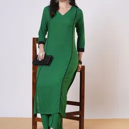 DIVASTRI Women Regular Kurta with Palazzos image 4