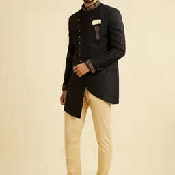 Manyavar Men Self-Design Long Sleeves Sherwani Set image 3