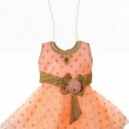dress collection Baby Girls Midi/Knee Length Festive/Wedding Dress (Orange, Sleeveless)Nice Dress-picture-36