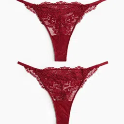 H&M 2-Pack Lace Tanga Thong Briefs-picture-30