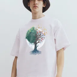 MaverIQ Men Graphic Printed Round Neck Cotton Oversized T-shirt-picture-38