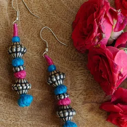 Weaves of Tradition Geometric Drop Earrings-picture-35