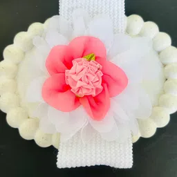 Radhya Accessories Women Pack Of 2 Bow Flower Elastic Baby Headbands image 3