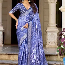TIRA Floral Silk Blend Saree-picture-10
