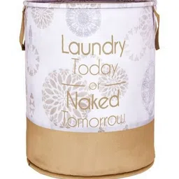 Aura White & Brown Printed Foldable Laundry Bags image 3