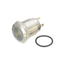 12mm 12V Ring Light Self-Lock Non-Momentary Metal Push-button Switch-Red Light-picture-11