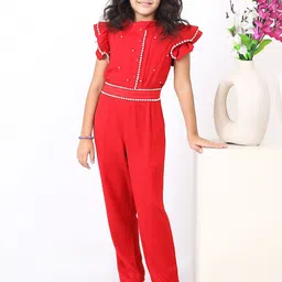 SILK SPARROW Girls Basic Jumpsuit with Ruffles-picture-22