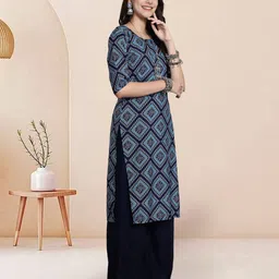 7Threads Women Ethnic Motifs Printed Floral Crepe Kurta image 4