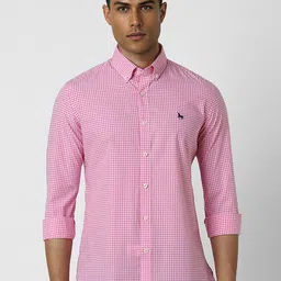 Van Heusen Sport Men Micro Checks Slim Fit Casual Shirt-image-0