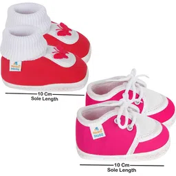 NESKA MODA Red Cotton Booties image 2