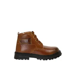 Freeplay Boys Tan Solid Synthetic Leather Boots image 3