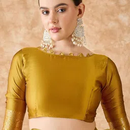 Desi Fusion Woven Design Zari Saree image 4