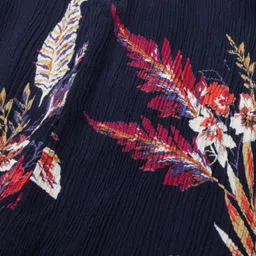 IKRASS Floral Print Crepe A-Line Midi Dress image 4