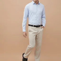 CODE by Lifestyle Men Textured Spread Collar Cotton Formal Shirt image 3