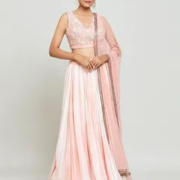 samyukta singhania Khwaab by Sanjana Lakhani Embellished Ready to Wear Lehenga & Blouse With Dupatta image 3