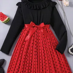 TIOR Red Polyester Fit and Flare Dresses-picture-39