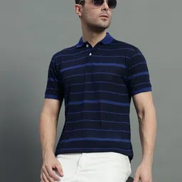GET GOLF Men Striped Polo Collar Cotton T-shirt-picture-39