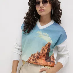 The Roadster Life Co. Women Self Design Pullover-picture-12