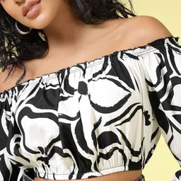 EVERYDAY by ANI Print One Shoulder Crepe Top image 3