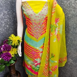 HMP Fashion Printed Unstitched Dress Material-picture-15