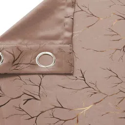 HOMEBREW FURNISHINGS Brown & White 2 Pieces Abstract Printed Door Curtains image 3